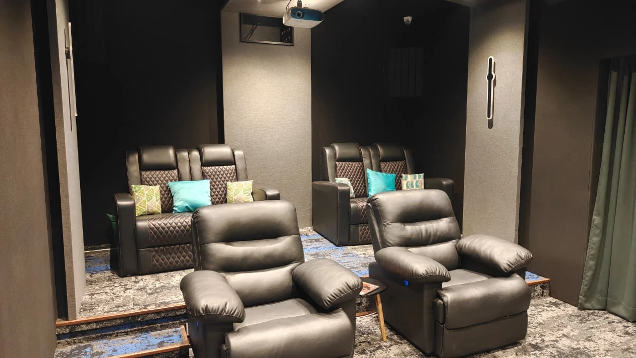 Calibrated Dolby Atmos demo home theater at Auto-mate Solutions experience center in Bangalore
