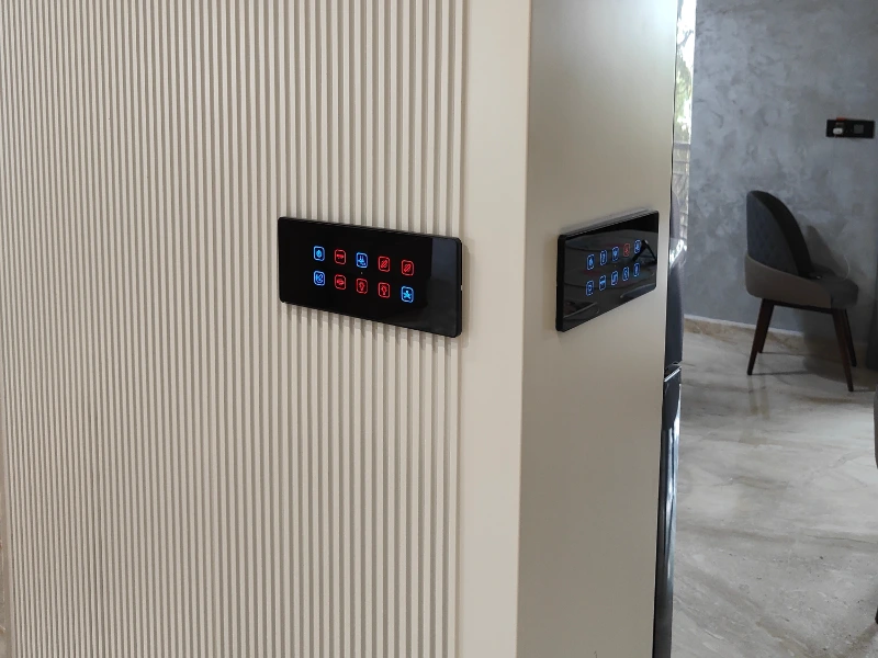 Full home automation with lighting scenes in a 5-bedroom Sadashivnagar apartment